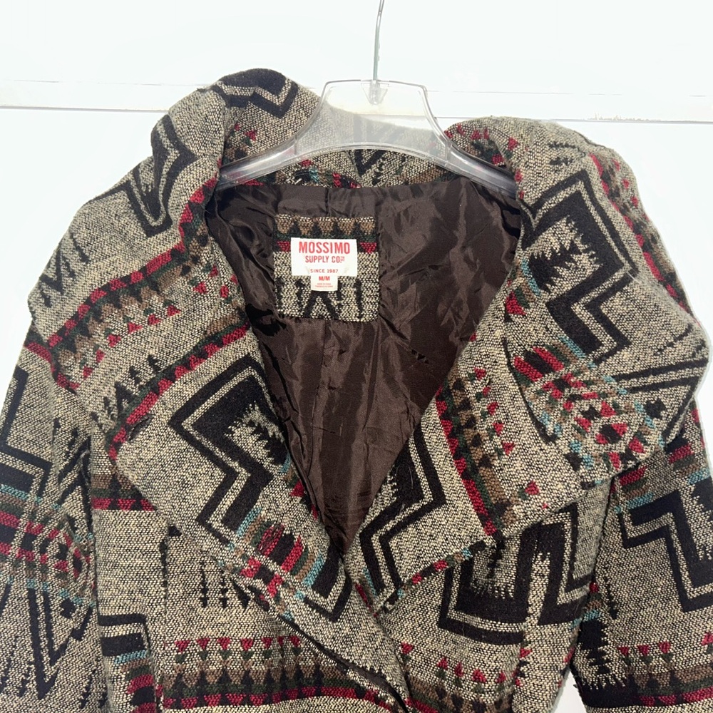 Mossimo Supply Co. Trench Style Coat with Geometric Print - Picture 2 of 10